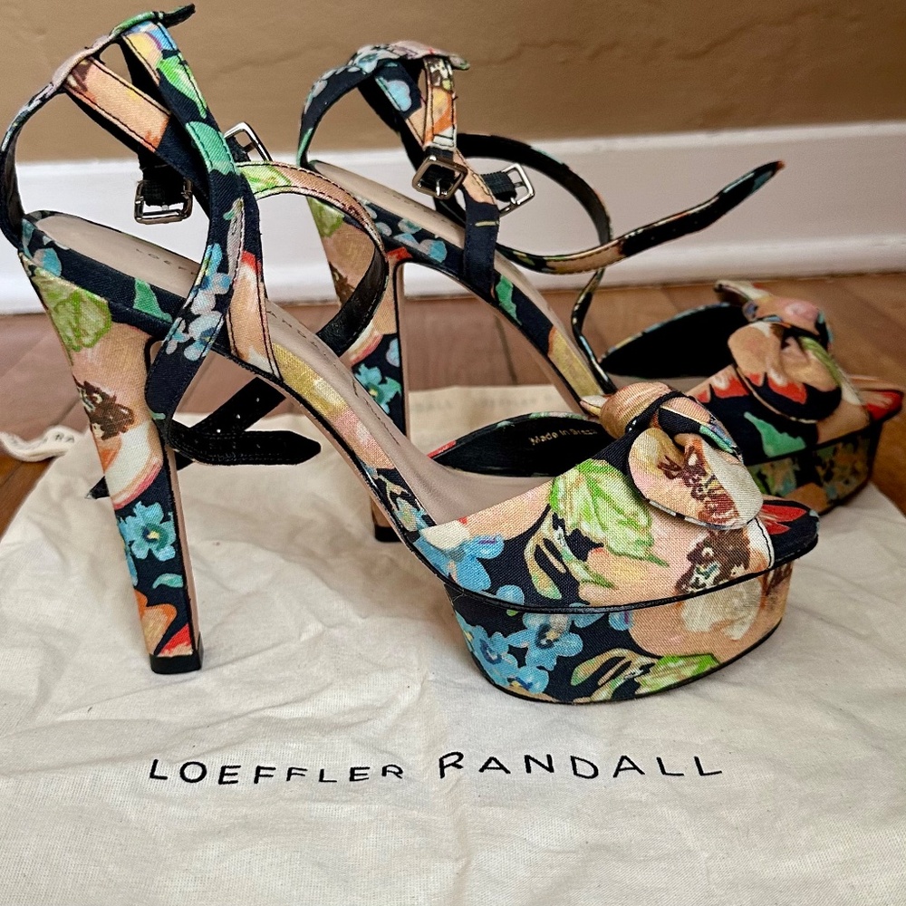 Loeffler Randall Women's Floral Platform Sandals